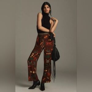 FARM Rio x Anthropologie Printed Wide-Leg Pants Small NWT